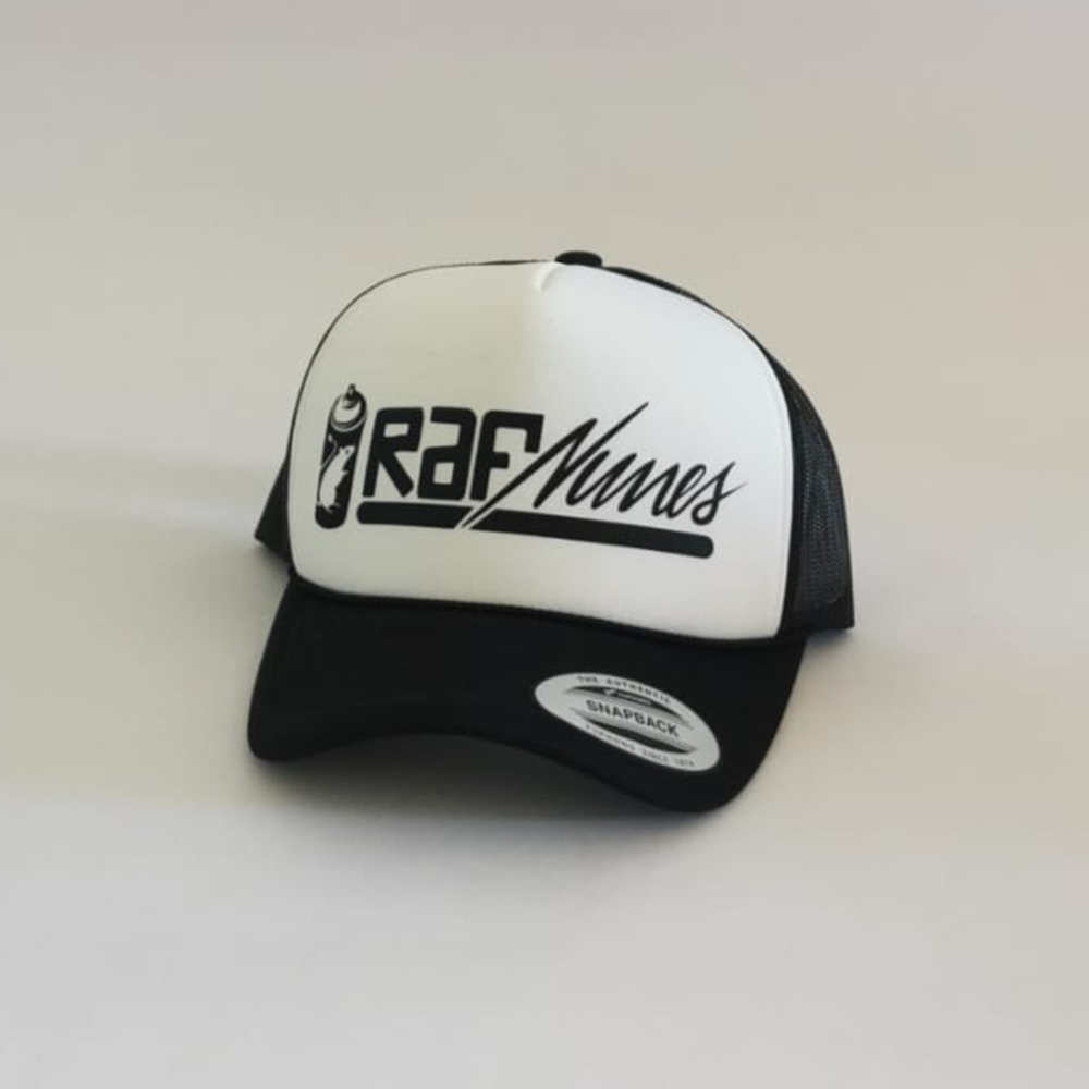 Boné trucker, boné de rede , preto e branco "RAFNUNES"