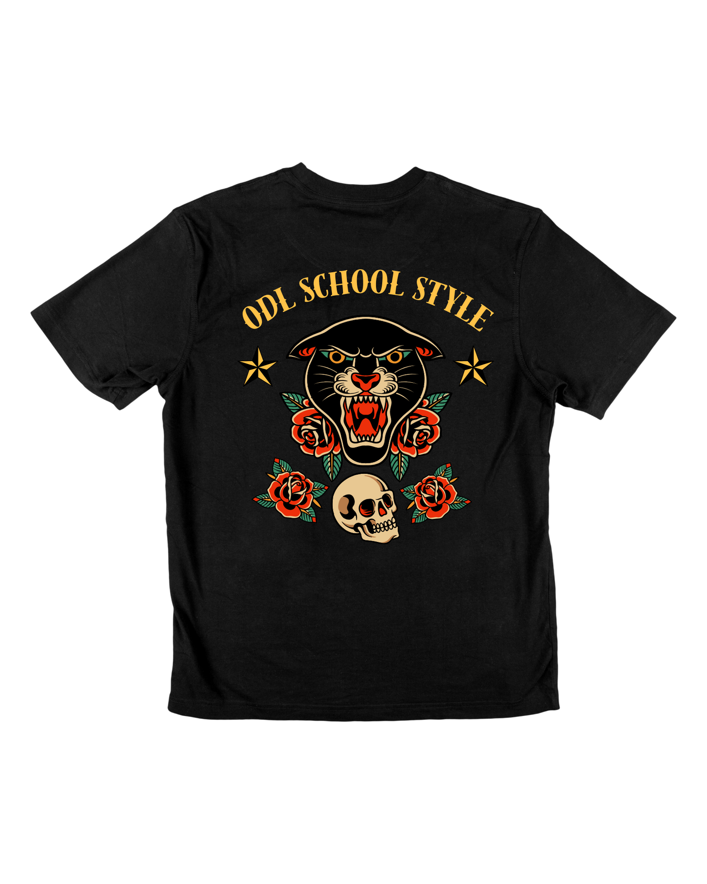 T-shirt branca "old school style" unissexo 190g, algodão, decote redondo