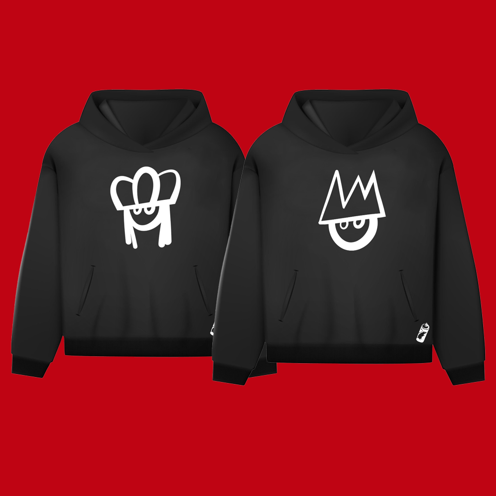 Pack dia dos namorados , 2 Sweatshirts com Capuz Unissexo, 50% algodão, 50% poliéster