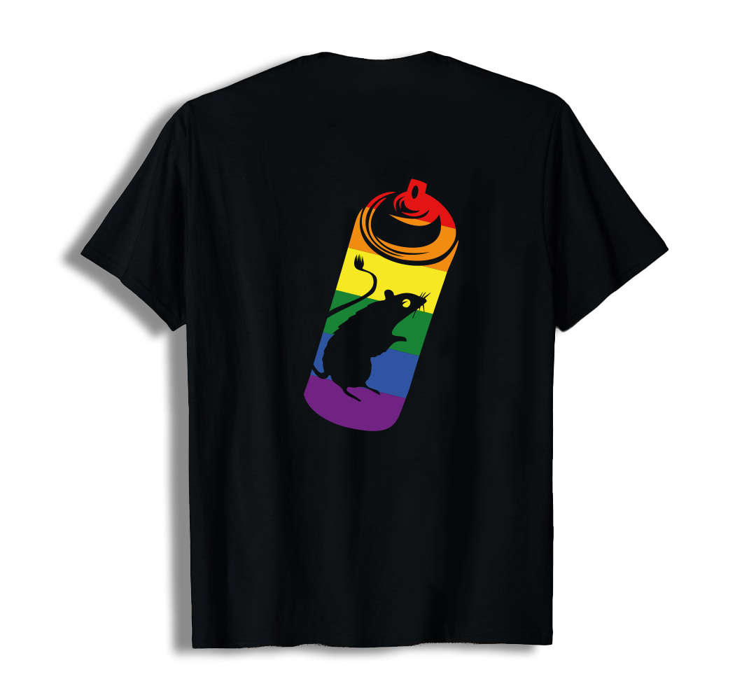 LGBT Tshirts black | right on the back