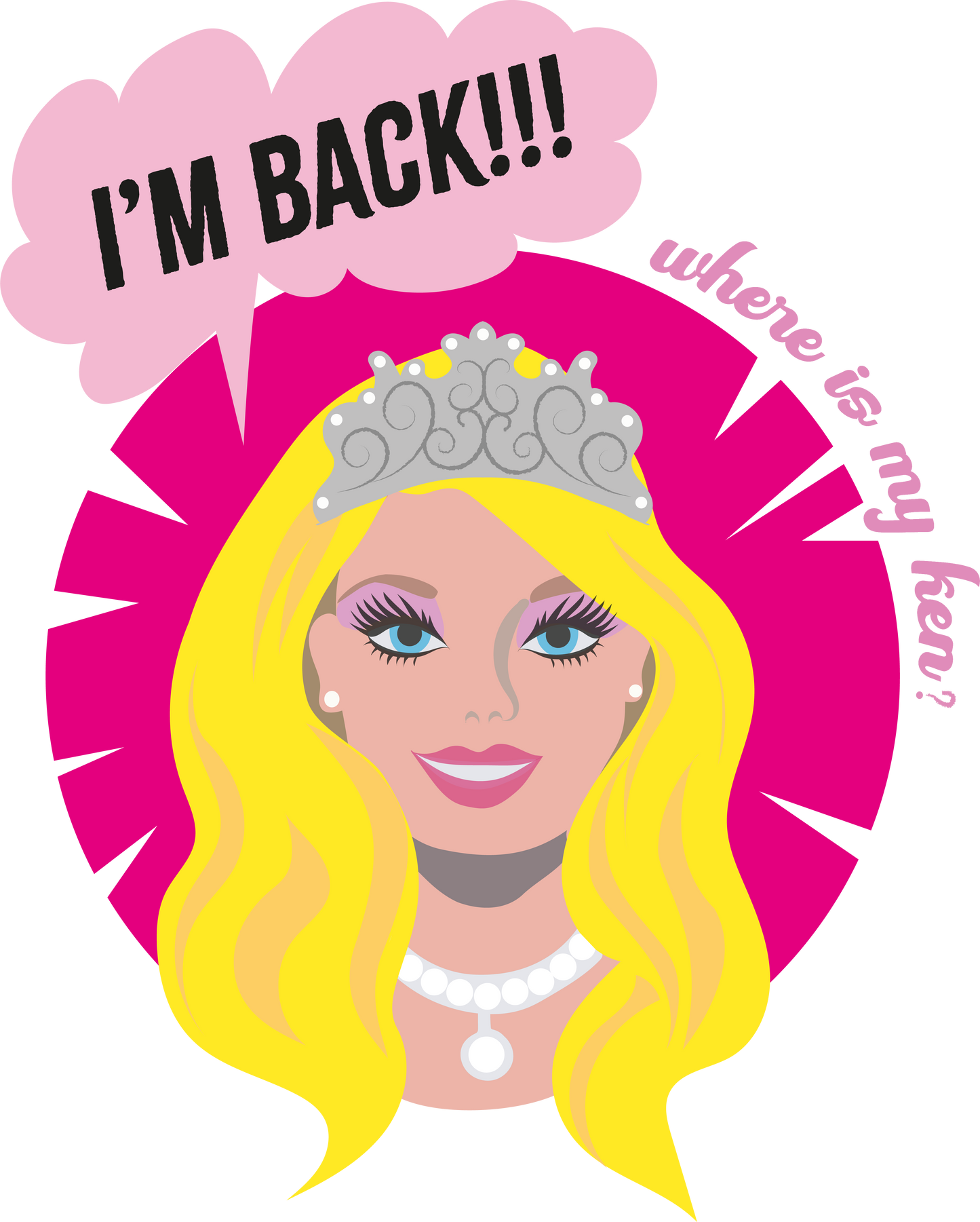 T-shirt preta com ilustração "barbie" de algodão 190g, impressão em DTF