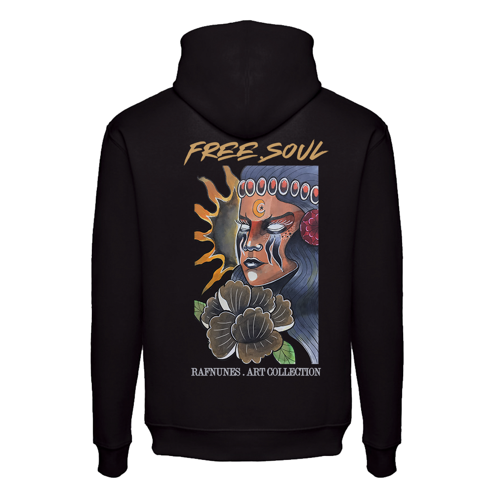 Sweat shirt preta "free soul"
