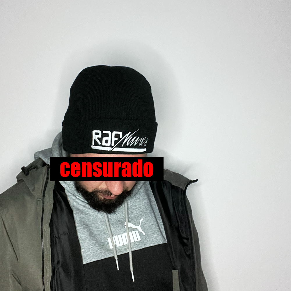 Gorro preto, tamanho único , rafnunes logotipo em bordado