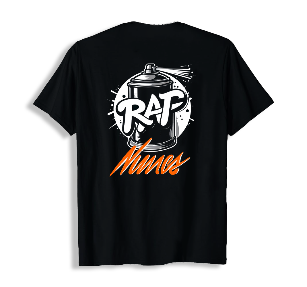 Black T-shirt "RAFNunes spray"