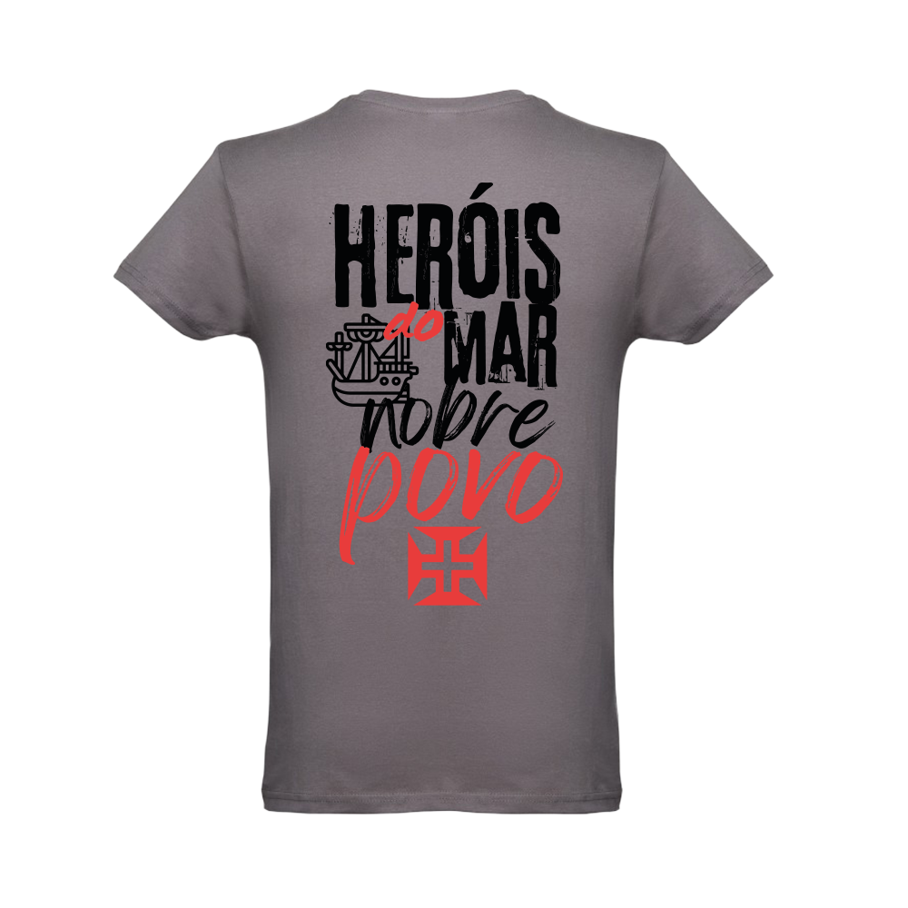 Gray t-shirt, Portugal, European2024, "heroes of the sea", cotton, 190g