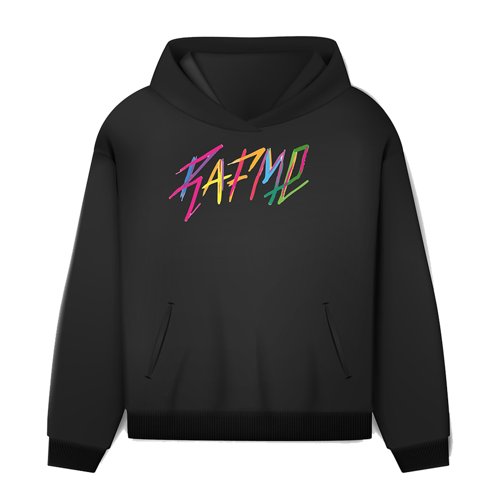 Black hooded sweatshirt "RAfNunes X Bite me one"