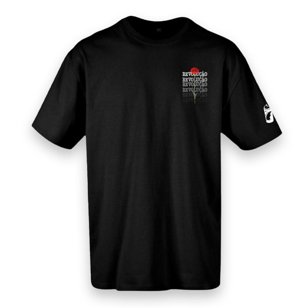 T-shirt oversized "revolução" , 200g , 100% algodão