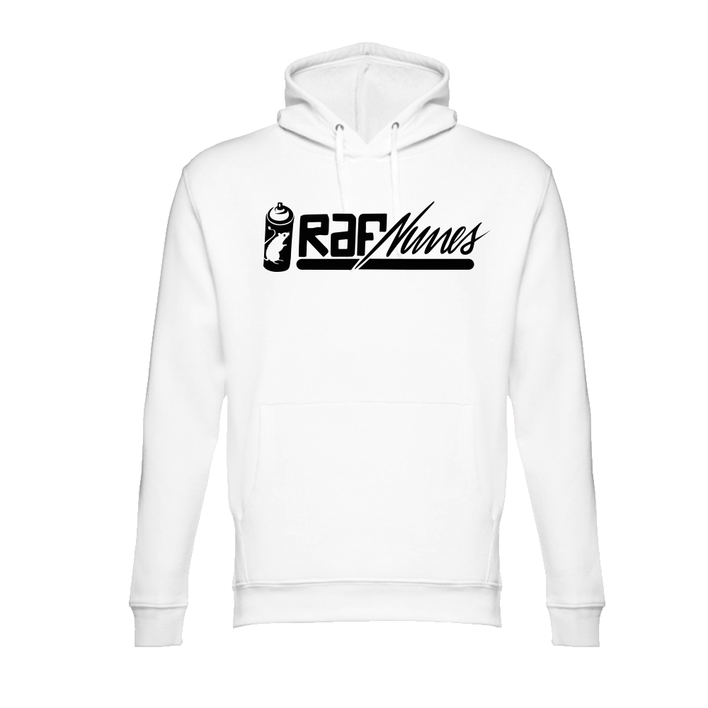Basic black hoodie with white logo
