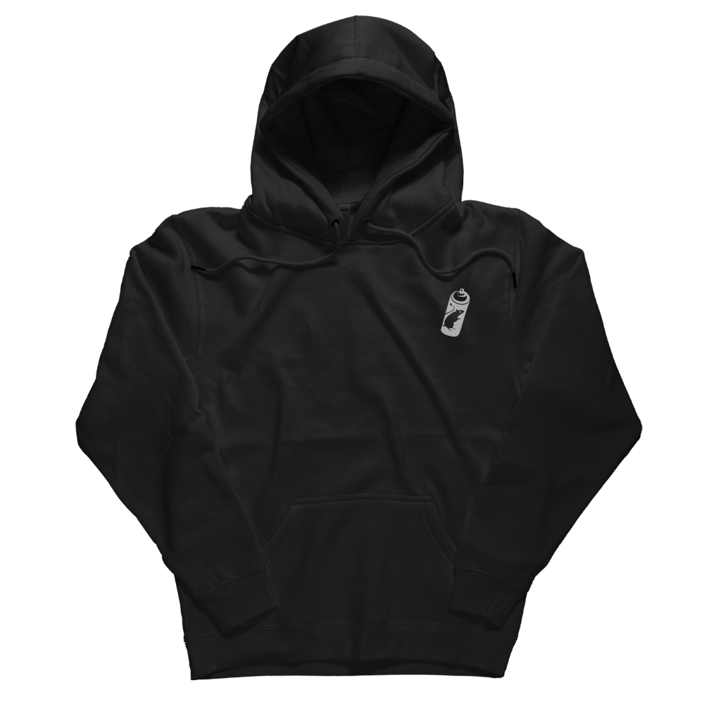 Sweatshirt preta "FXXK", unissexo com capuz - 320 g/m2, 50% algodão, 50% poliéster