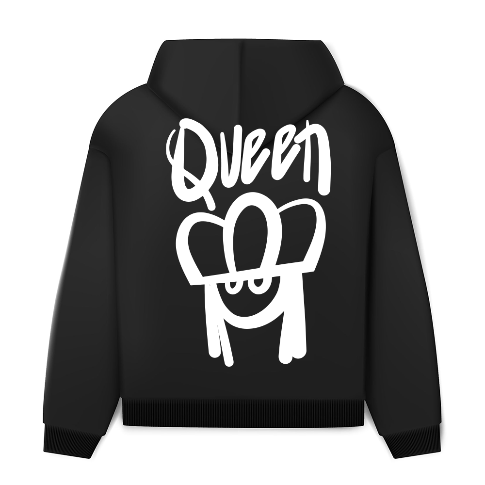 white/black sweatshirt "QUEEN"