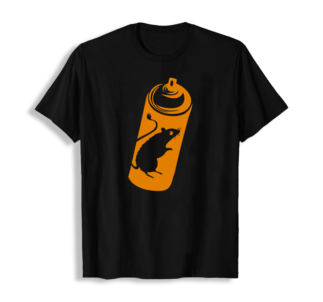 Black T-shirt "RAFNunes spray"