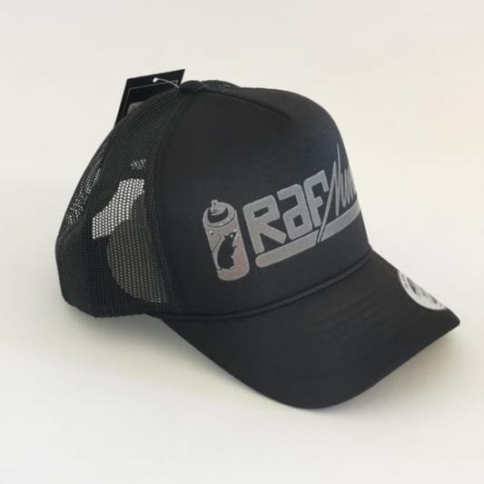 Trucker cap, mesh cap, black and gray "RAFNUNES"