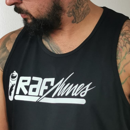 T-shirt Cavas preta basic "RafNunes" peso 155g/m²