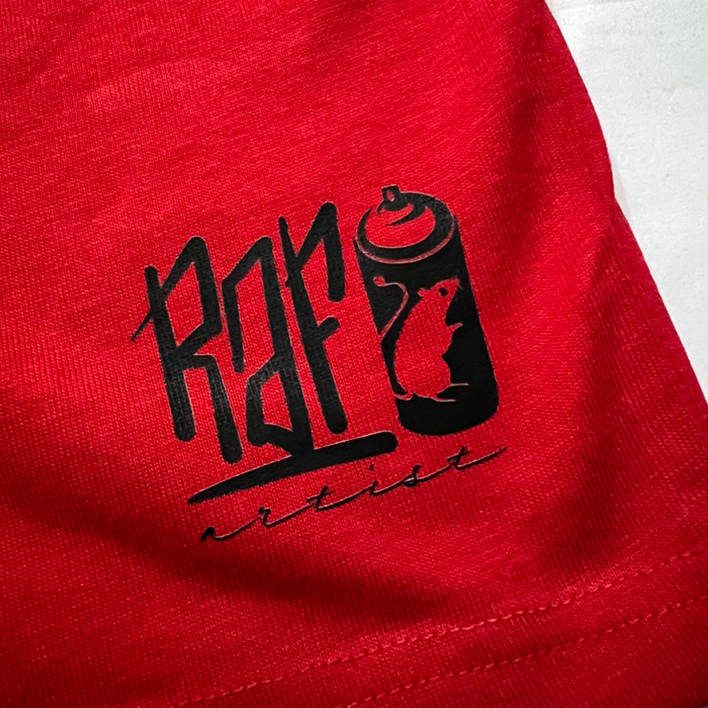 T-shirt oversize vermelha , "A Resistência", algodão, 200g