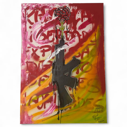 Tela acrílica - Revolução 25 abril (100x70cm)