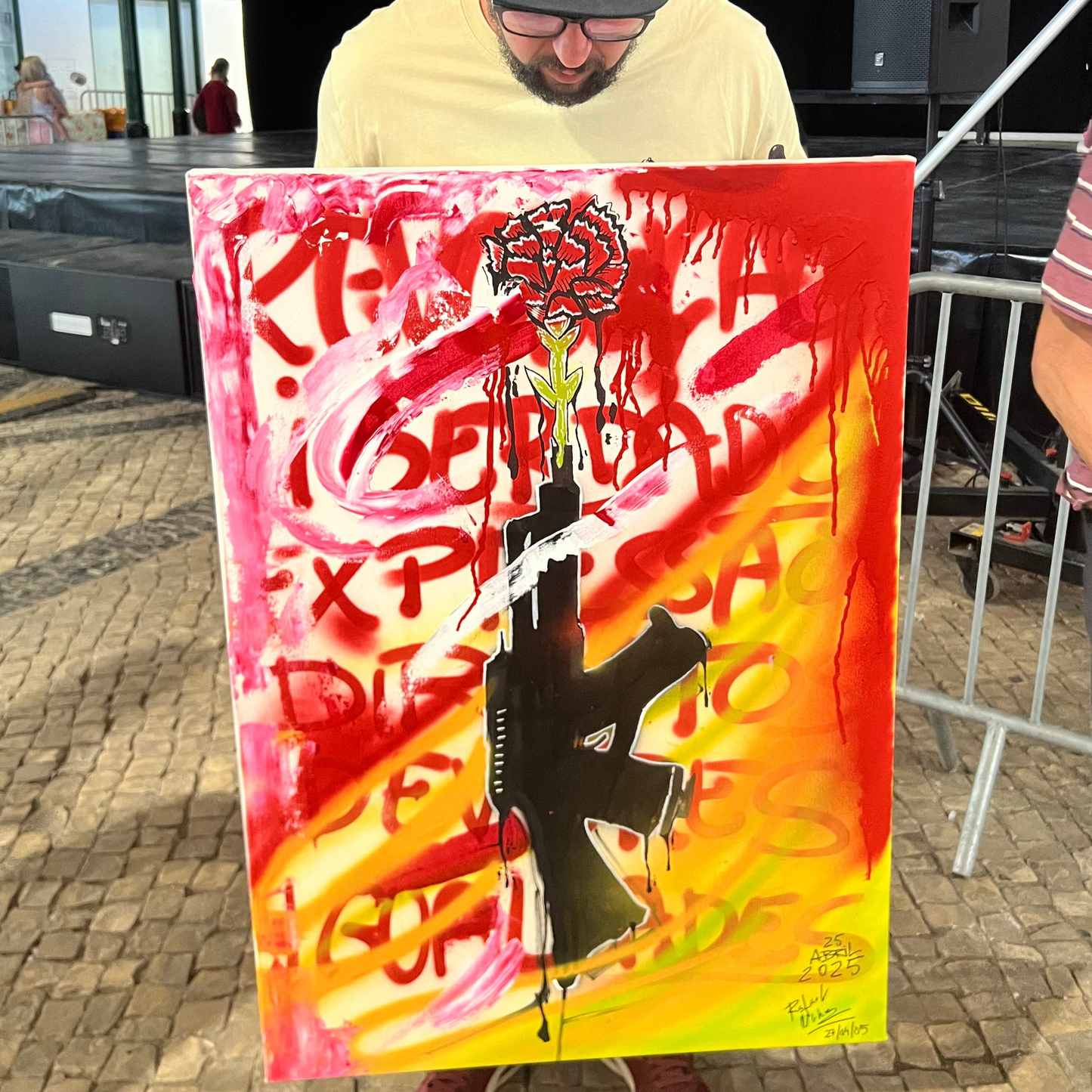 Tela acrílica - Revolução 25 abril (100x70cm)