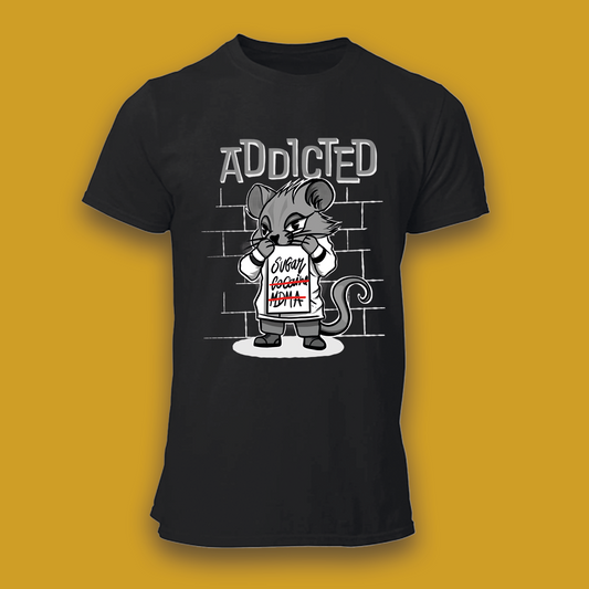 Addicted, Sugar - black t-shirt. nightgown