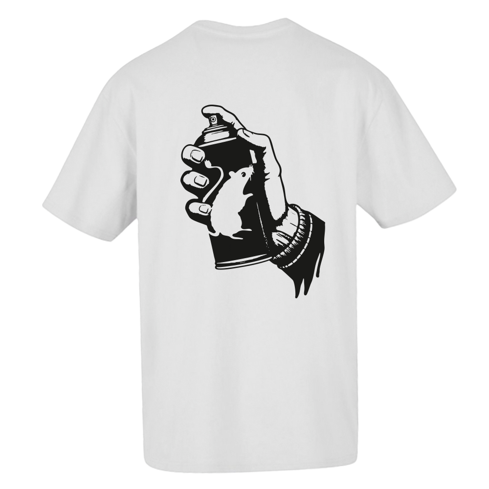 T-shirt oversized preta "graffiti paint" , 200g , 100% algodão