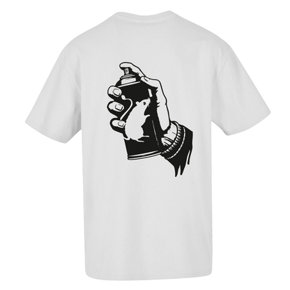 T-shirt oversized preta "graffiti paint" , 200g , 100% algodão