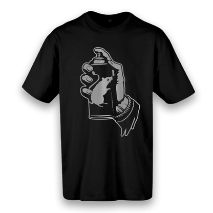 T-shirt oversized preta "graffiti paint" , 200g , 100% algodão