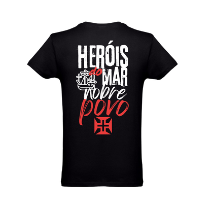 Gray t-shirt, Portugal, European2024, "heroes of the sea", cotton, 190g