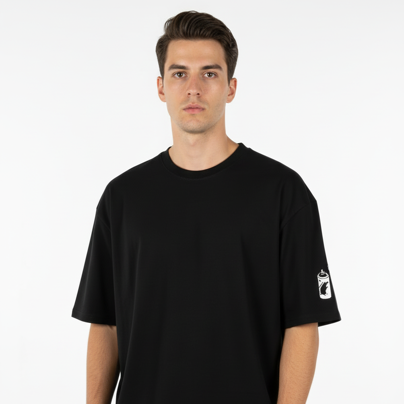 T-shirt oversize básica rafnunes, cor preta, branca, roxa, verde ou caramelo