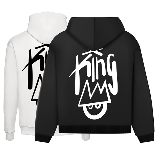 Sweatshirt branca/preta "King"