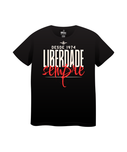 T-shirt preto ou branco , "Liberdade sempre", algodão, 190g