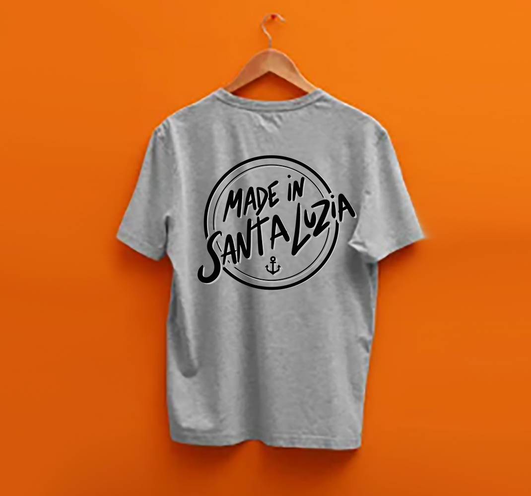 T-shirt "made in Santa Luzia" in 190g cotton, DTF printing