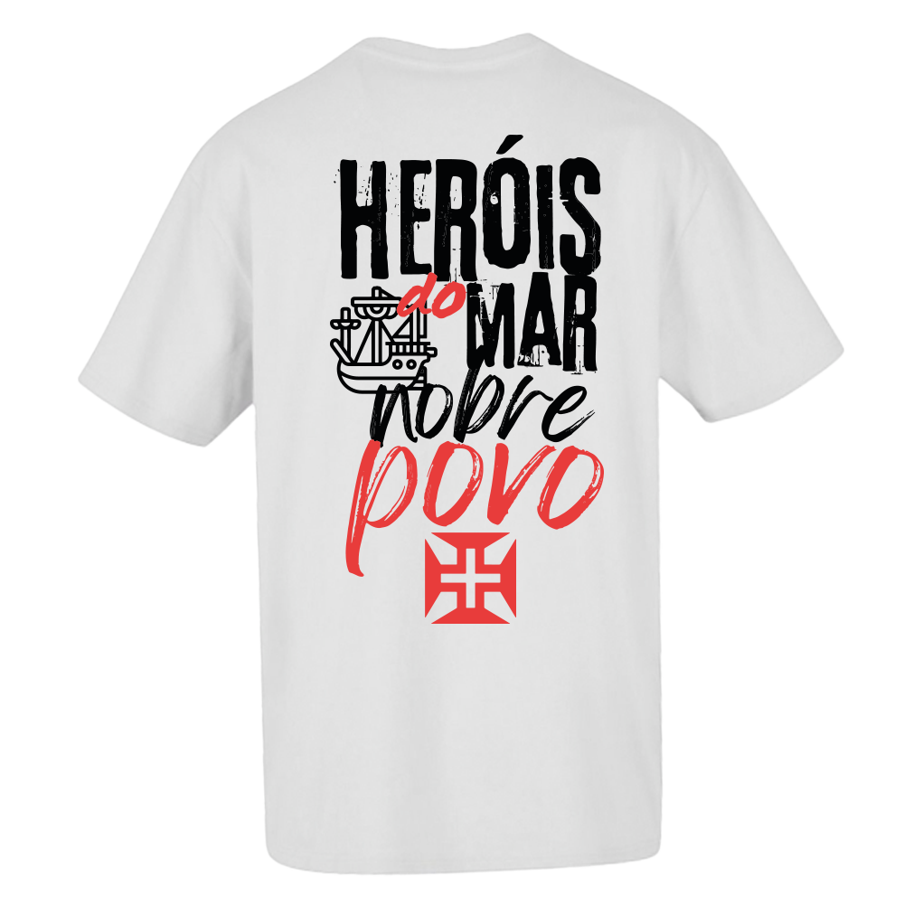 Black oversize t-shirt, Portugal, European2024, "heroes of the sea", cotton, 200g