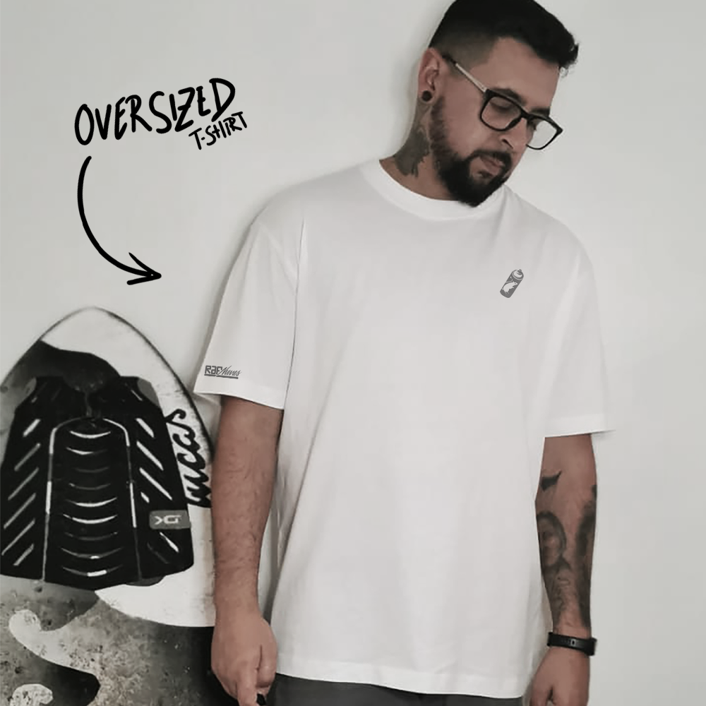 T-shirt oversized basic branca "rafnunes"