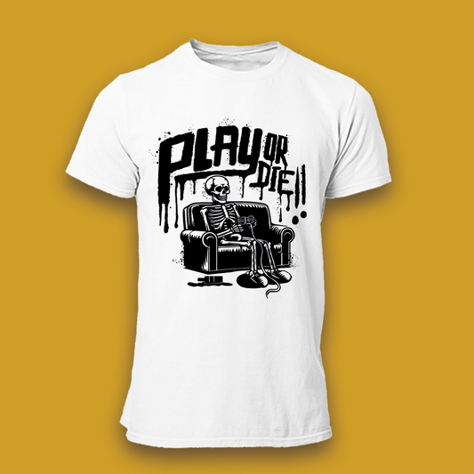 "Play or die!" Child/adult t-shirt