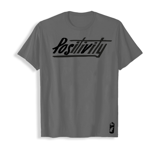 T-shirt  cinza "Positivity"