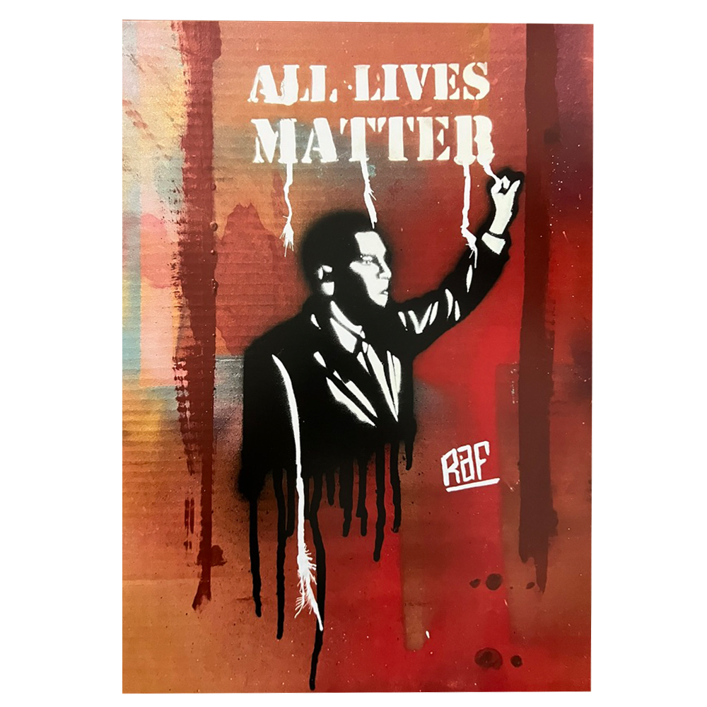 "Resistência" Dimensões A3 (297 x 420 mm) Material Couché 350g Impressão a cores