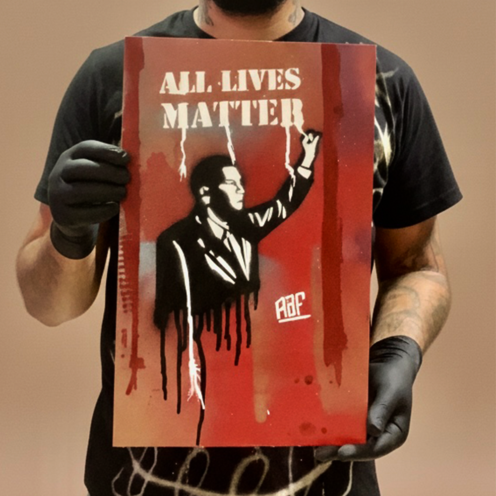 "Resistência" Dimensões A3 (297 x 420 mm) Material Couché 350g Impressão a cores