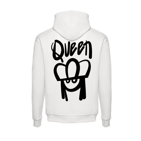 sweatshirt branca/preta "QUEEN"