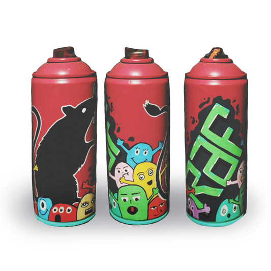 Personalized "Taf and doodles" spray can for decoration