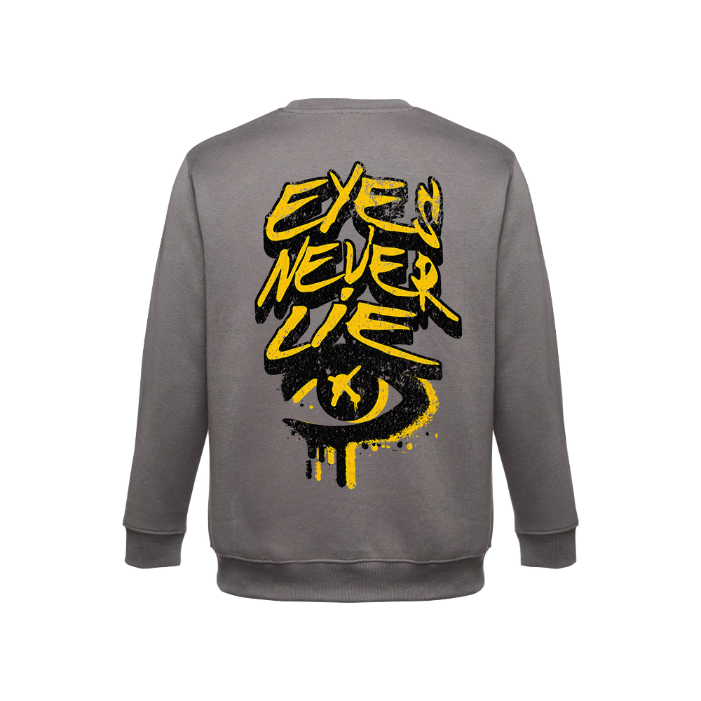 Camisola sem capuz , cinza, 300 g/m2 “trust no one”