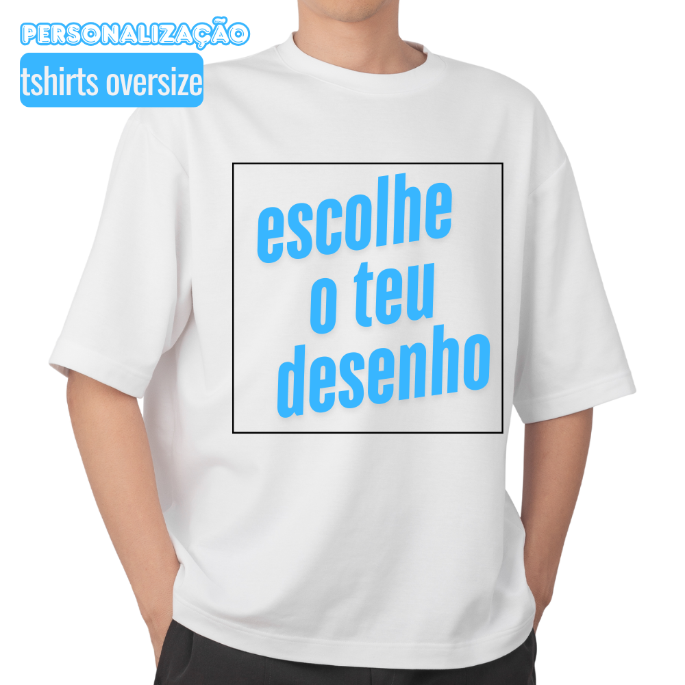T-shirt oversize para personalização 200g , 100% algodão, Tratamento enzimático